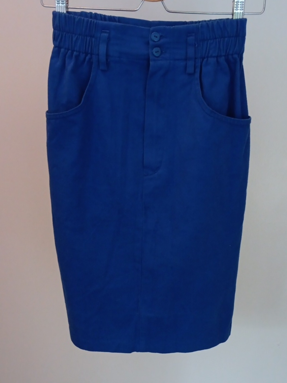 19th Avenue Classic Elastic-Waist Pencil Skirt in Deep Blue